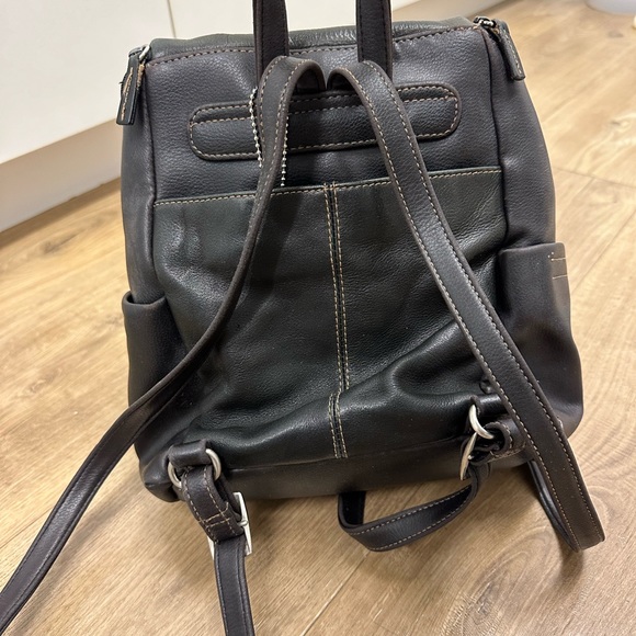 Mini black leather backpack - Picture 7 of 13